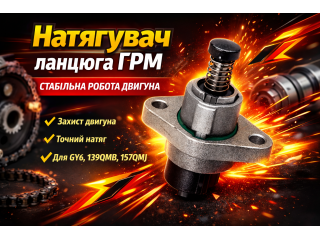 Натягувач ланцюга ГРМ для скутера та мотоцикла – стабільна робота двигуна без ризику