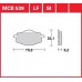 Колодки Yamaha YBR125 2006рік диск TRW MCB539