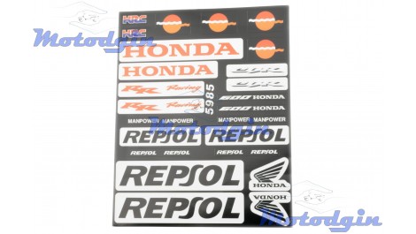 Наклейки спонсор Honda Repsol #5985