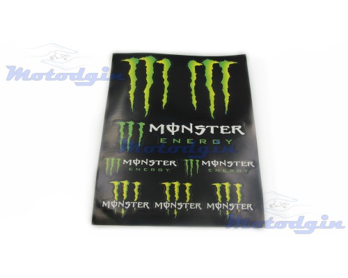Наклейки спонсор Monster Energy #5519 черные