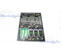 Наклейки спонсор Monster Energy ONE черные