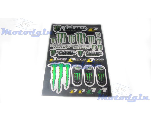 Наклейки спонсор Monster Energy ONE черные