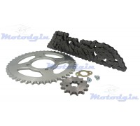 Комплект ланцюга та зірочок Yamaha YBR125 2006–2016 MG