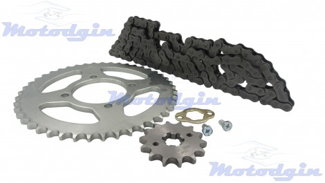 Комплект ланцюга та зірочок Yamaha YBR125 2006–2016 MG